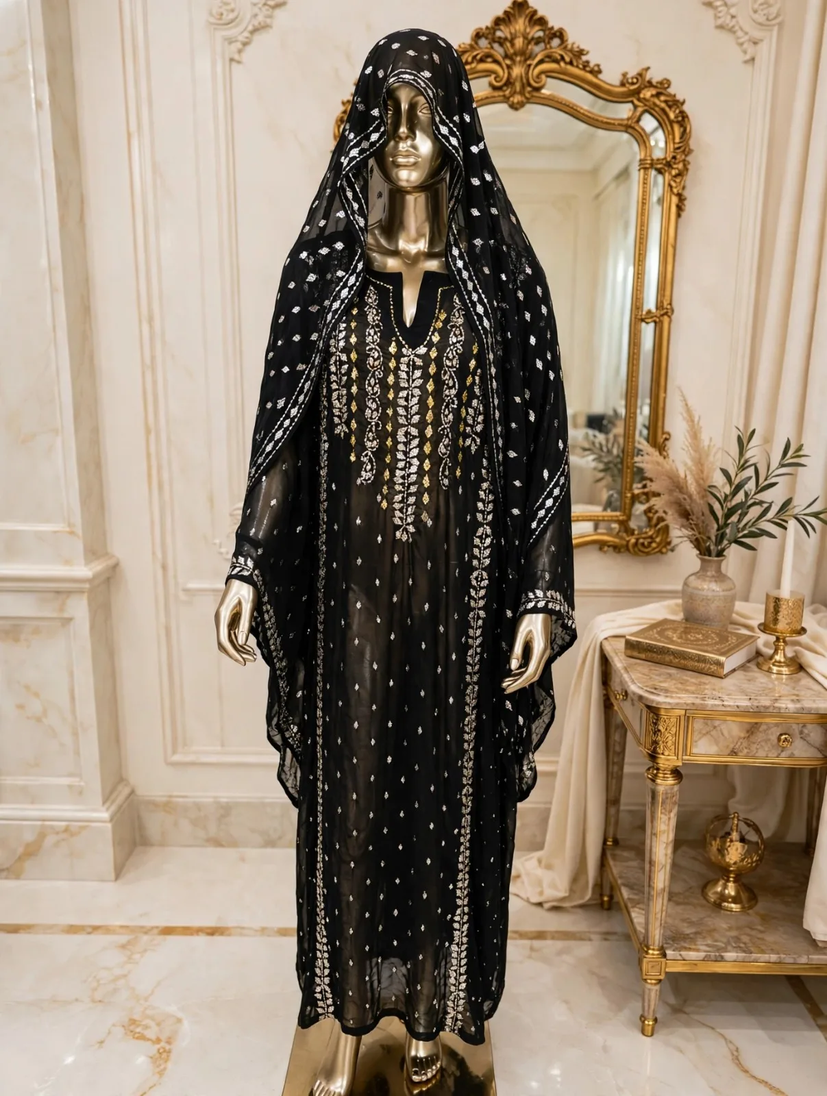 Noir Mukesh Kaftan Black