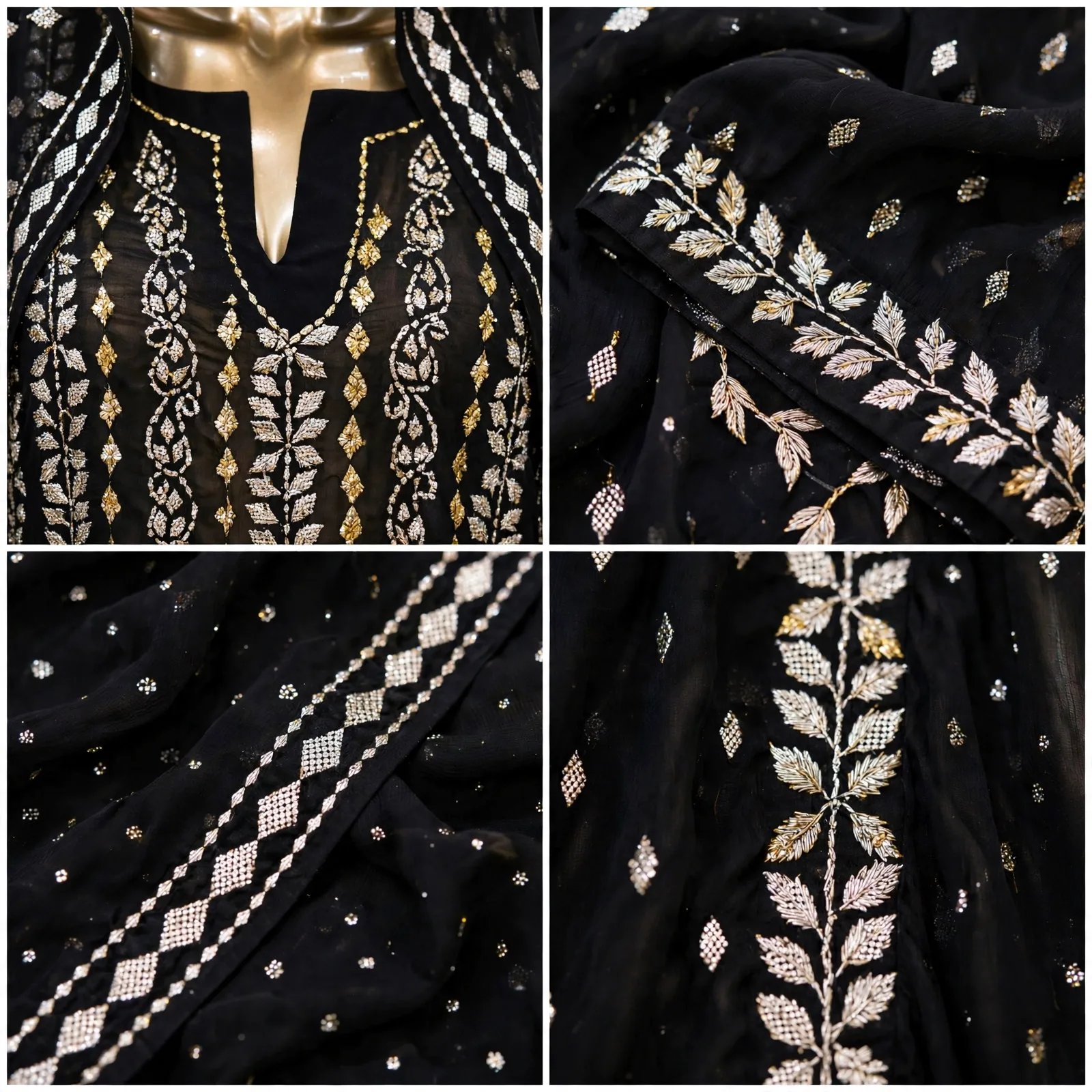 Noir Mukesh Kaftan Black 2