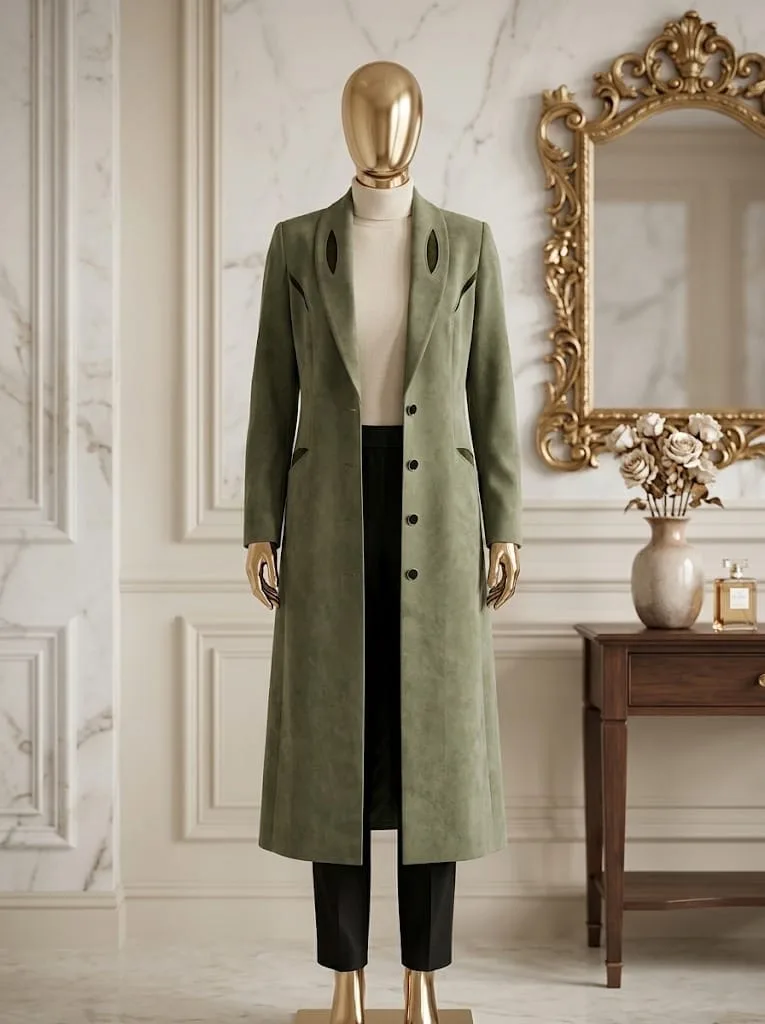 Longline Suede Overcoat