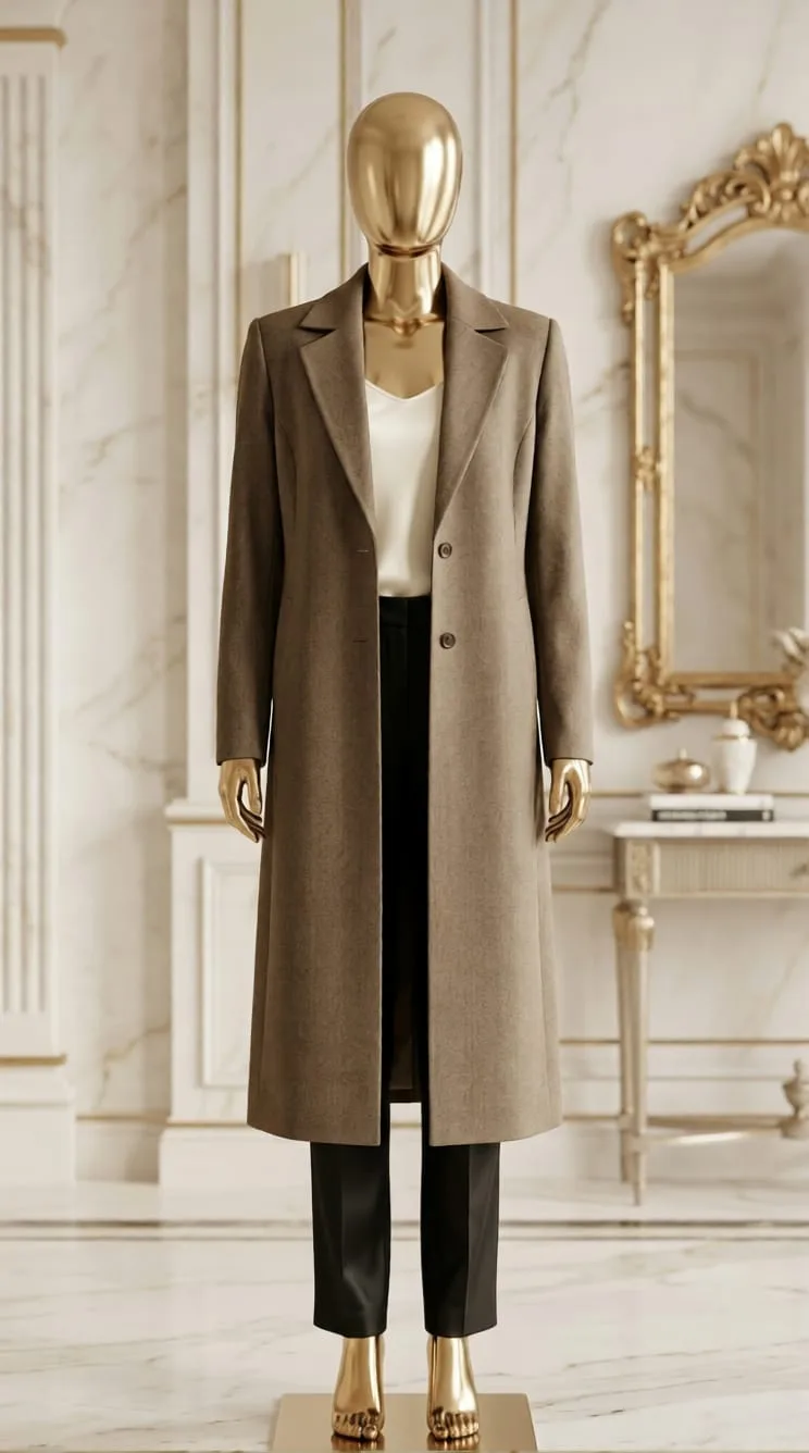 Luxury Notch Lapel Overcoat