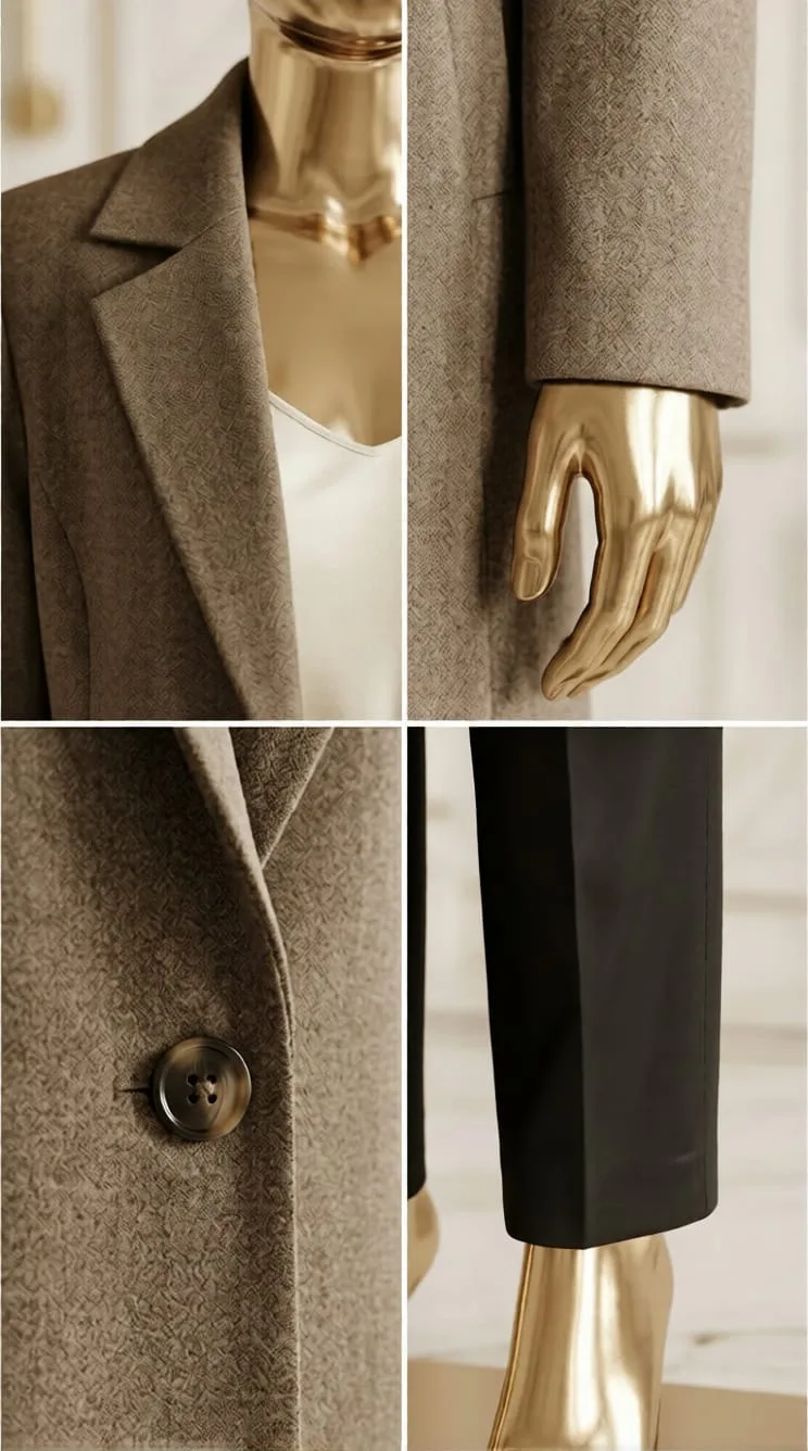 Luxury Notch Lapel Overcoat 2