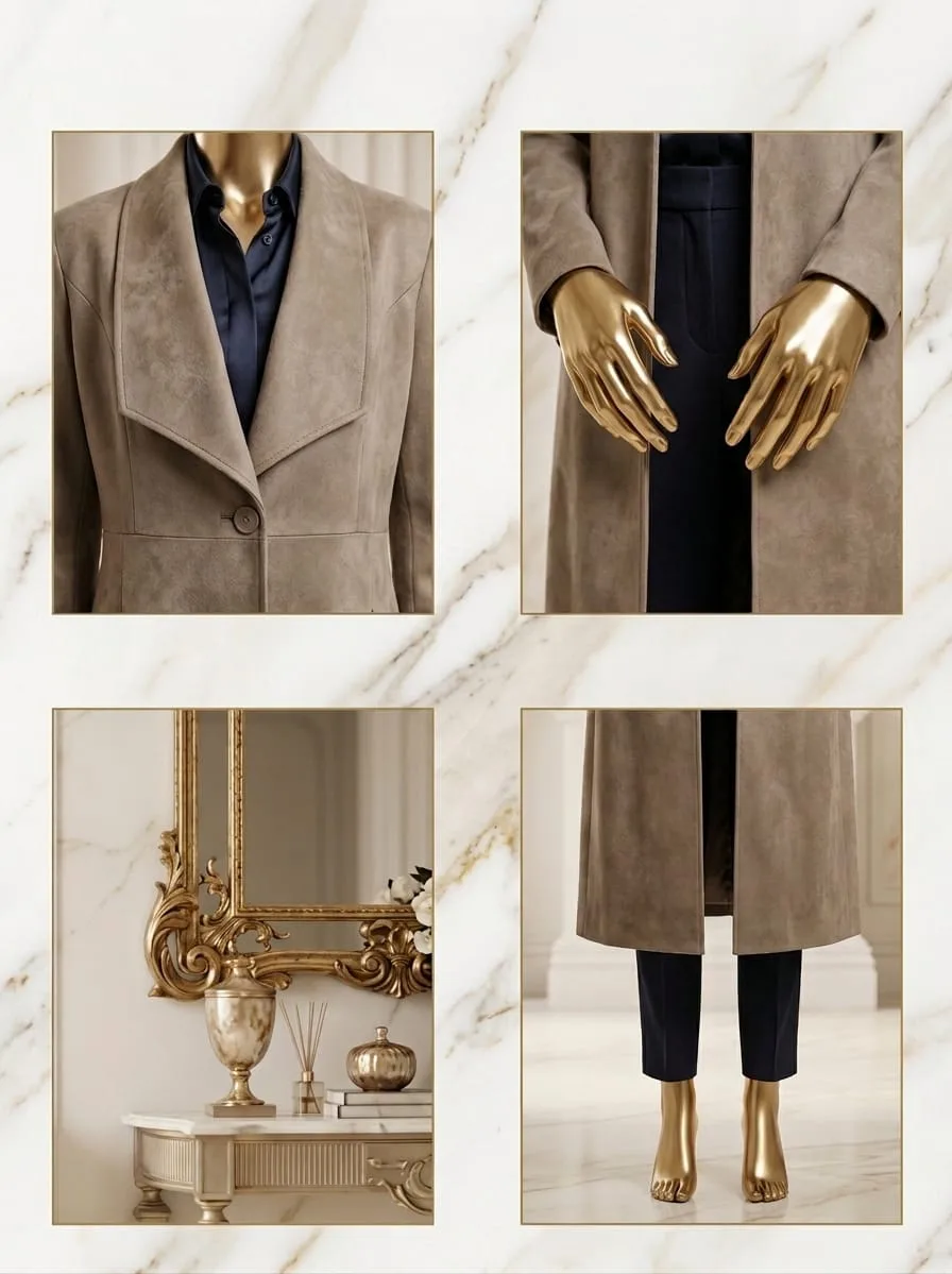 Luxury Draped Collar Winter Coat 2