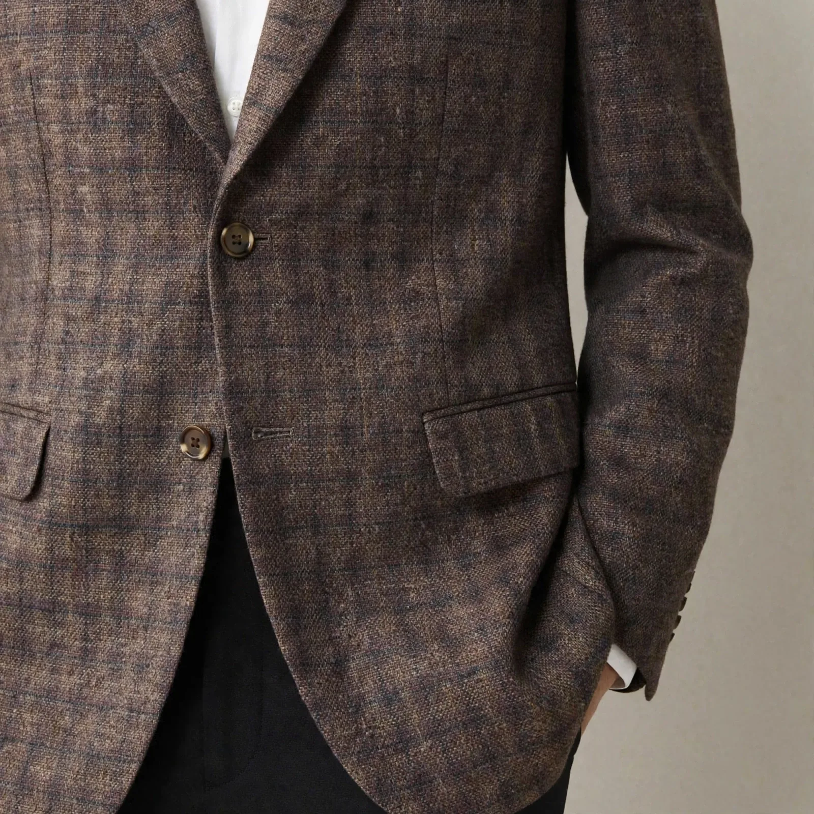 Brown Heritage Check Tweed 2-Piece Suit 3