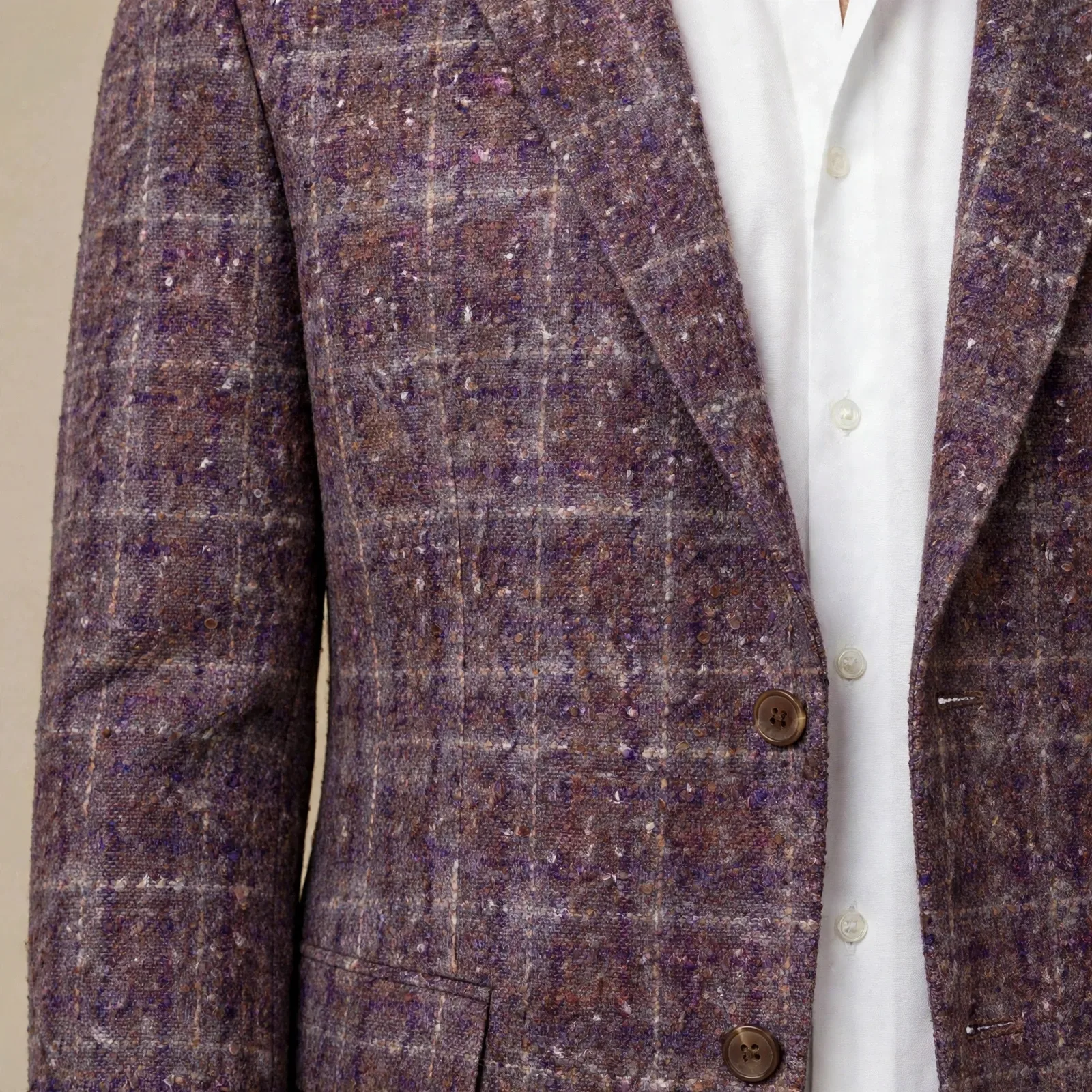 Plum Heritage Windowpane Tweed 2-Piece Suit 5