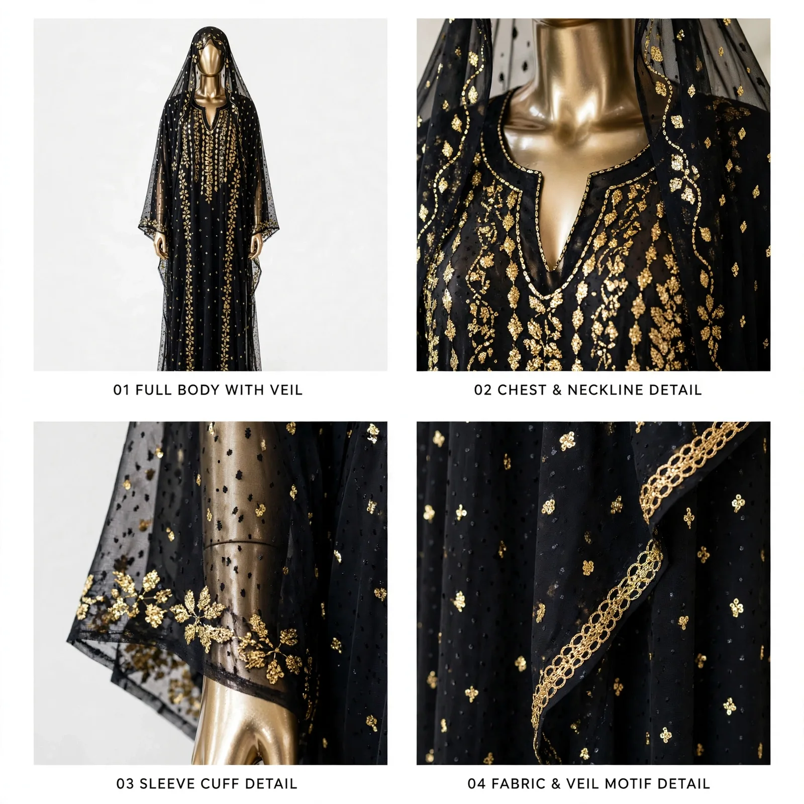 Black Golden Mukesh Kaftan 2
