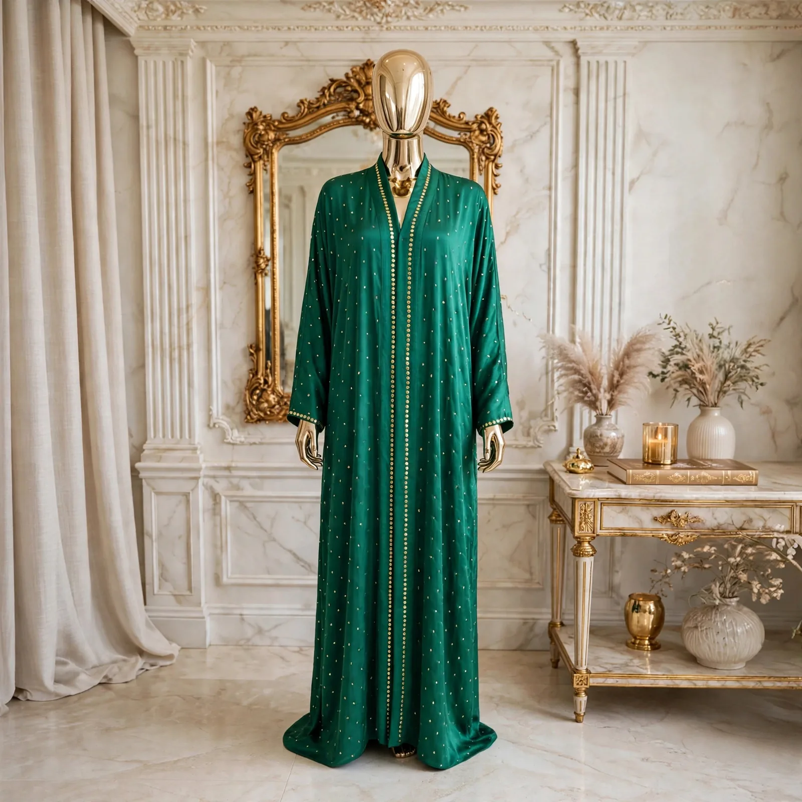 Emerald Green - Handmade Golden Mukesh
