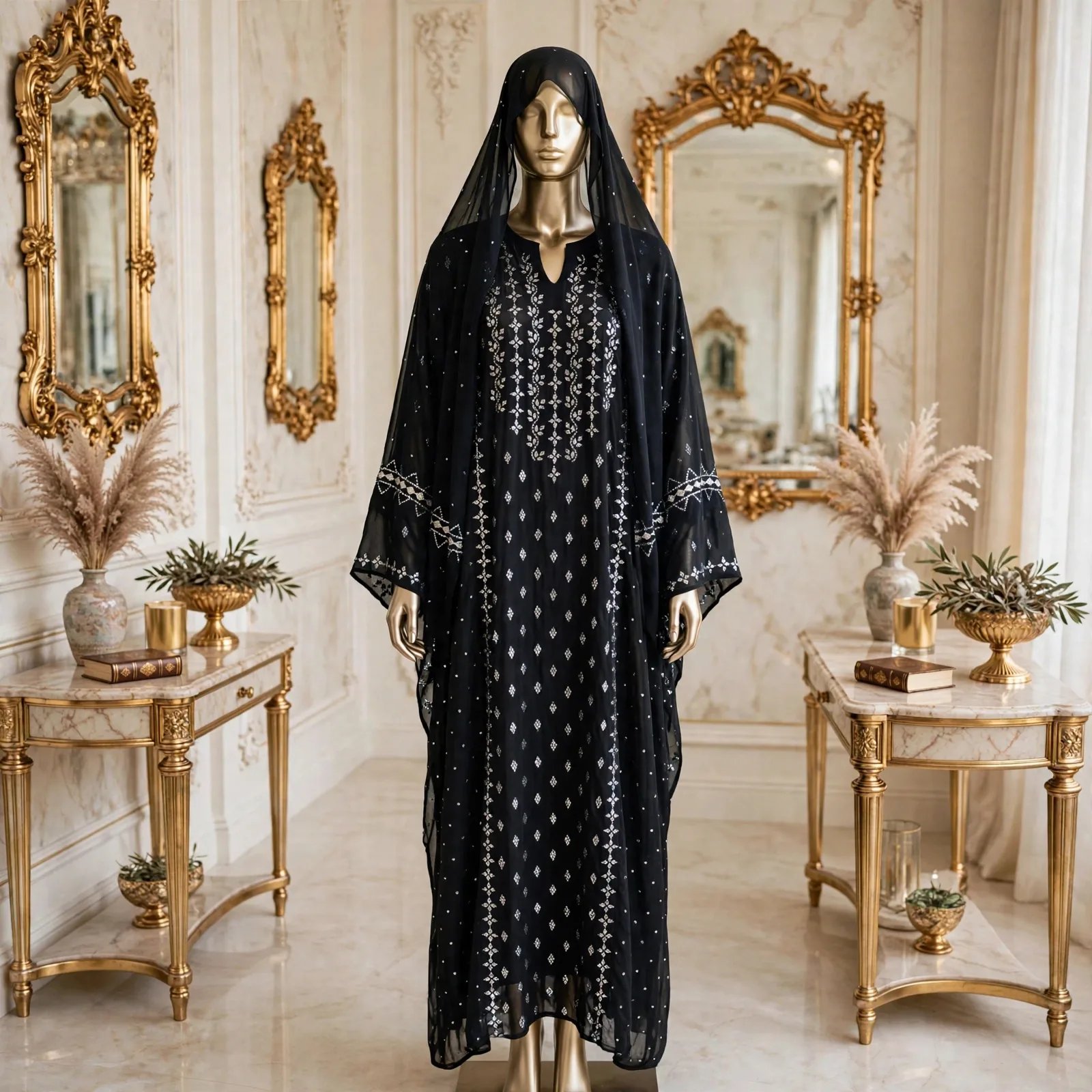 Kaftan Embroidery Black