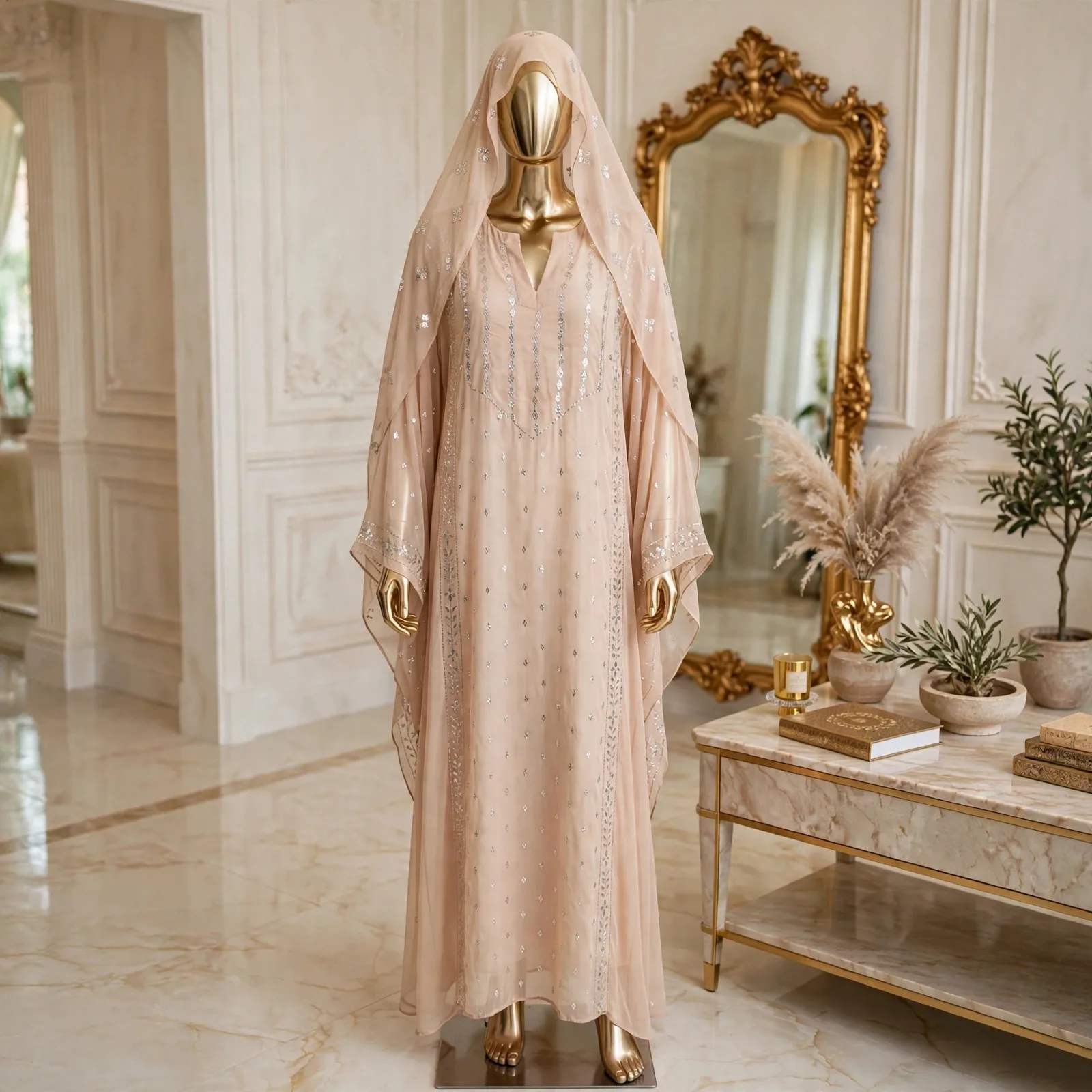 Mukesh Kaftan - Peach Nude