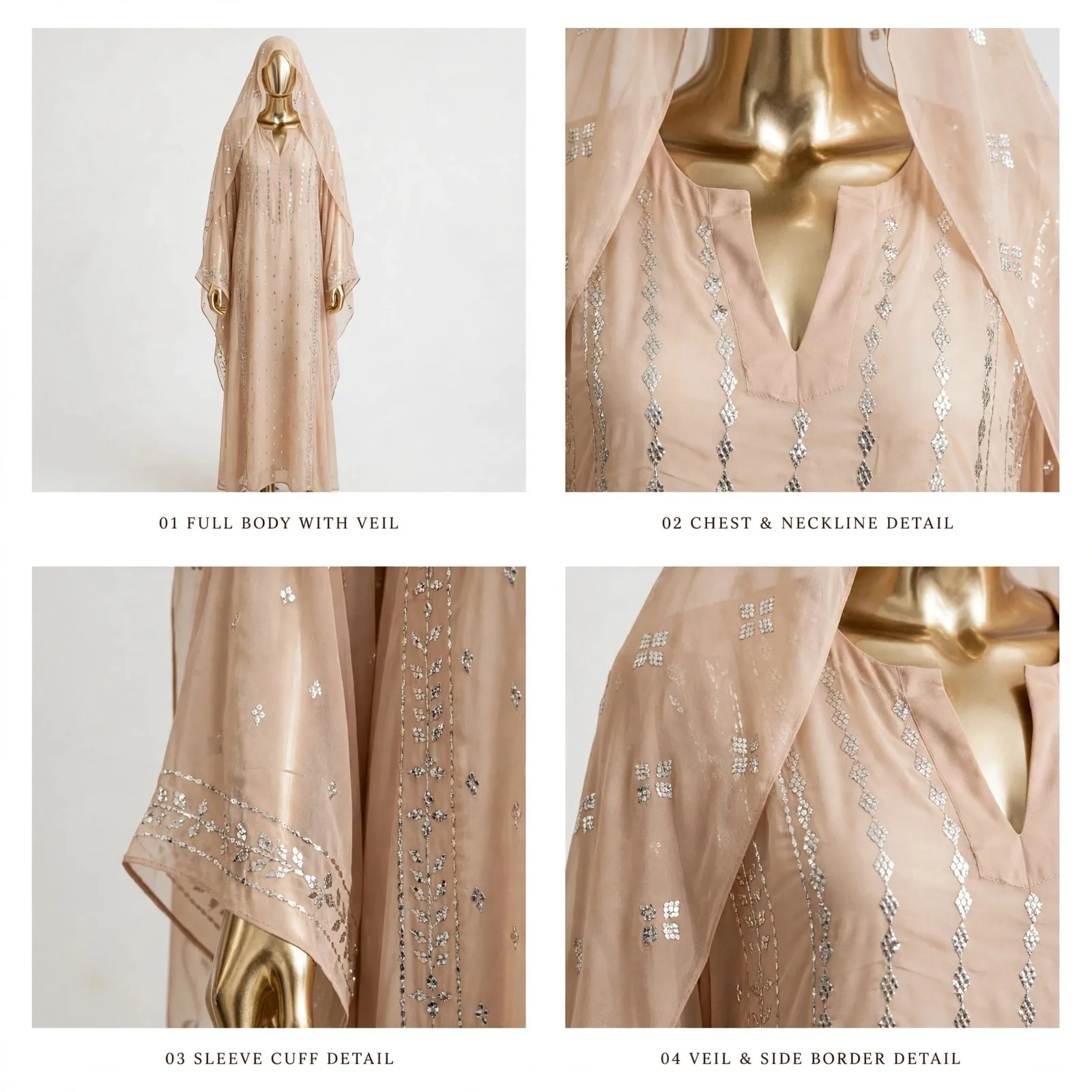 Mukesh Kaftan - Peach Nude 2